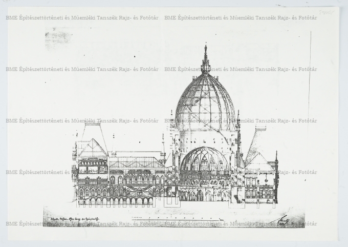 Berlini Reichstag-pályázat metszete
