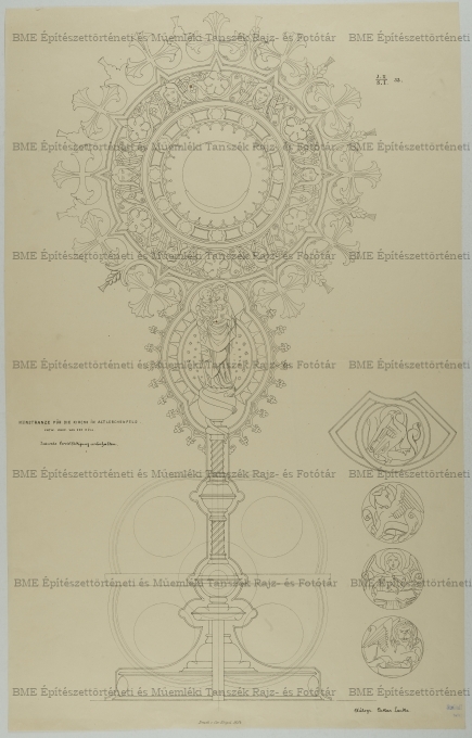 Altlerchenfeld-i templom szentségtartó rajza