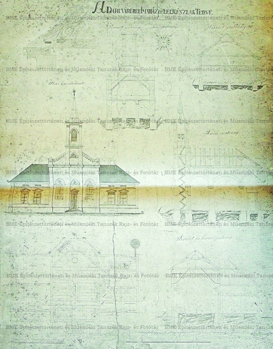 Daruvári református imaház és lelkészlak terve