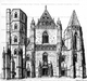 Kassai Szent Erzsébet Székesegyház, főhomlokzat restaurálás előtt