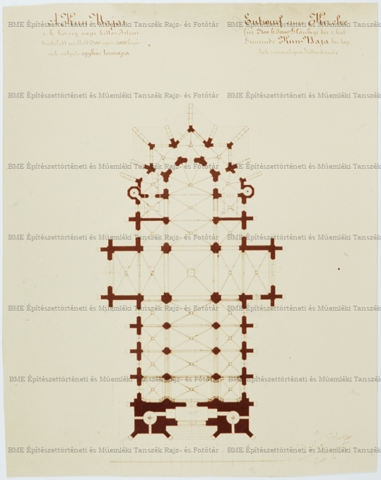Kunbajai r. k. templom tervének fotója