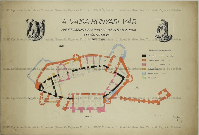 Vajdahunyadi vár periodizált alaprajza